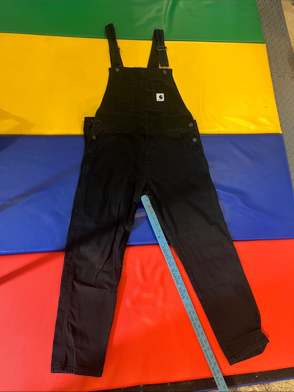 Carhartt Black women medium Overalls with Front Bib Pocket